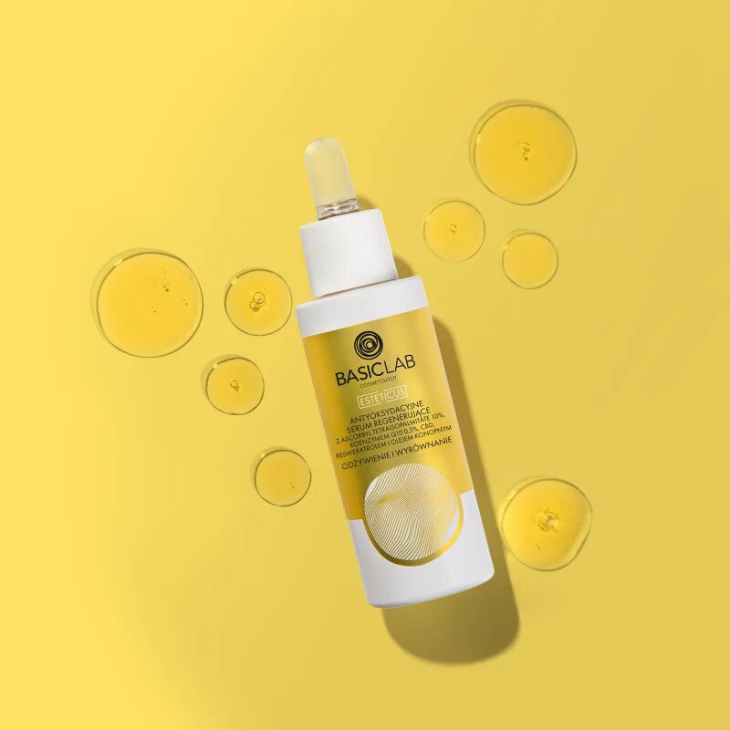 BasicLab Cosmetology Esteticus ser uleios antioxidant pentru față cu CBD 30 ml