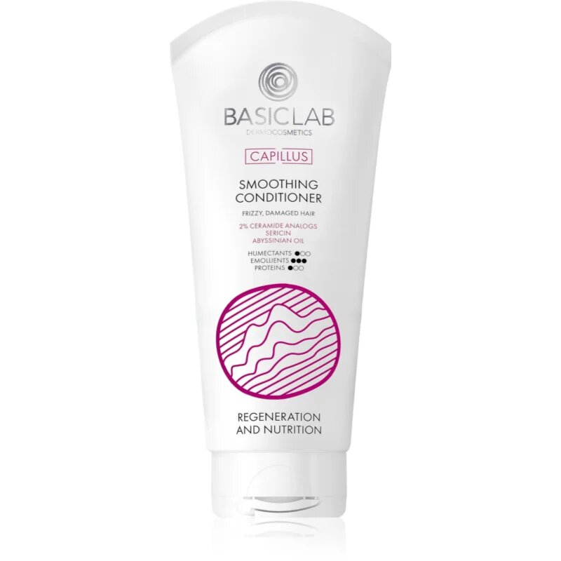 BasicLab Dermocosmetics Capillus balsam cu efect de netezire pentru par indisciplinat 100 ml