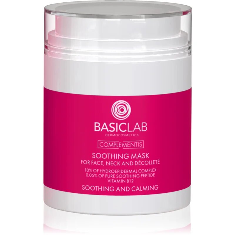 BasicLab Dermocosmetics Complementis masca calmanta pentru piele iritata si inrosita 50 ml