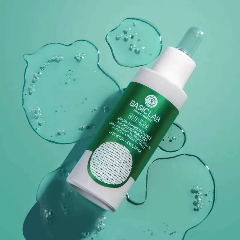BasicLab Dermocosmetics Esteticus serum cu efect de iluminare pentru ten gras si problematic 30 ml