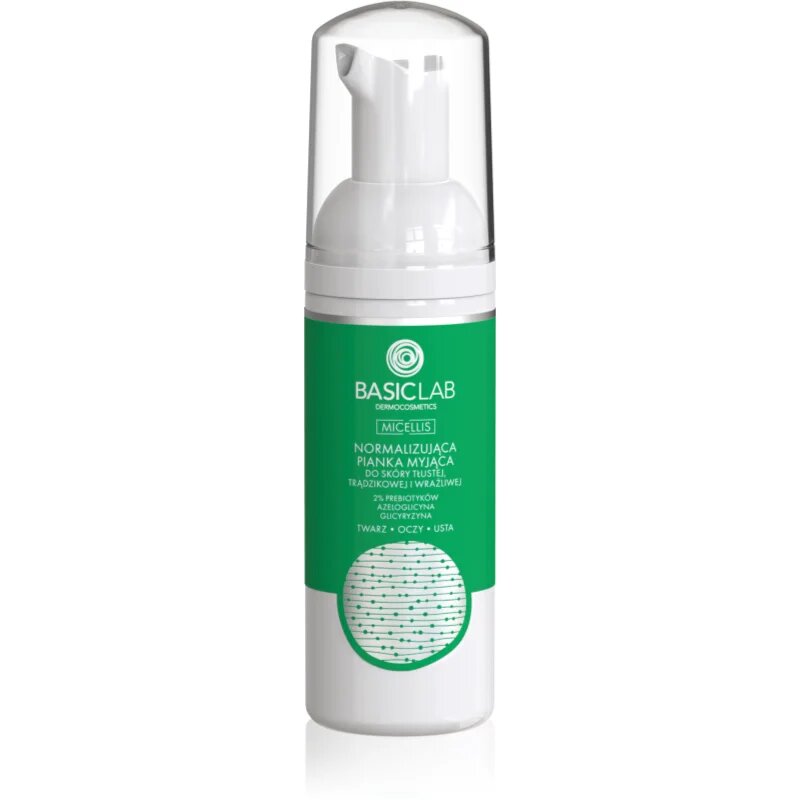 BasicLab Dermocosmetics Micellis demachiant spumant delicat pentru tenul gras predispus la acnee 50 ml