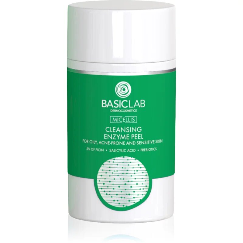 BasicLab Dermocosmetics Micellis peeling enzimatic pentru ten gras si problematic 35 g