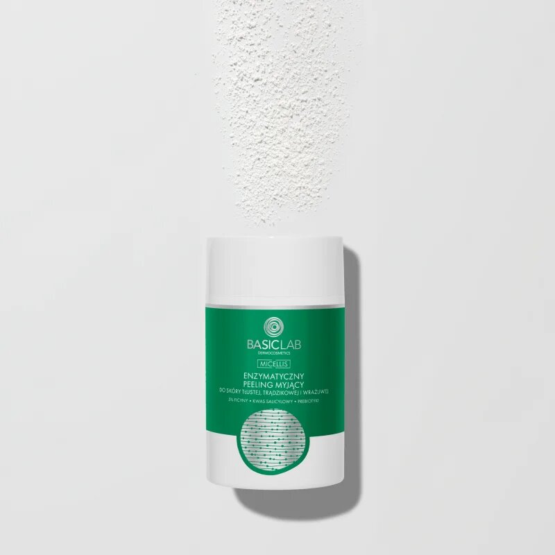 BasicLab Dermocosmetics Micellis peeling enzimatic pentru ten gras si problematic 35 g