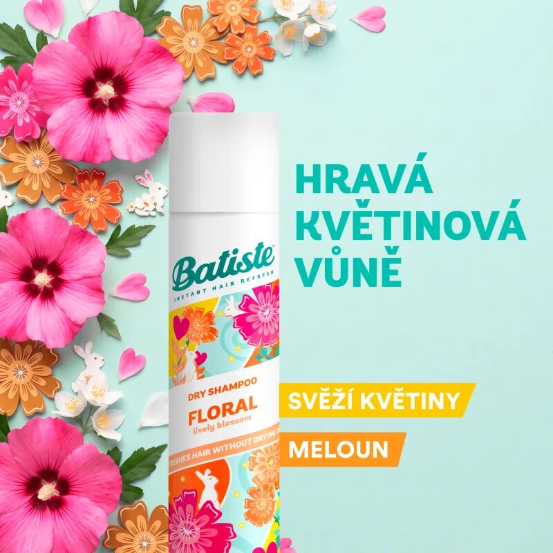 Batiste Floral Lively Blossoms șampon uscat pentru toate tipurile de păr 200 ml