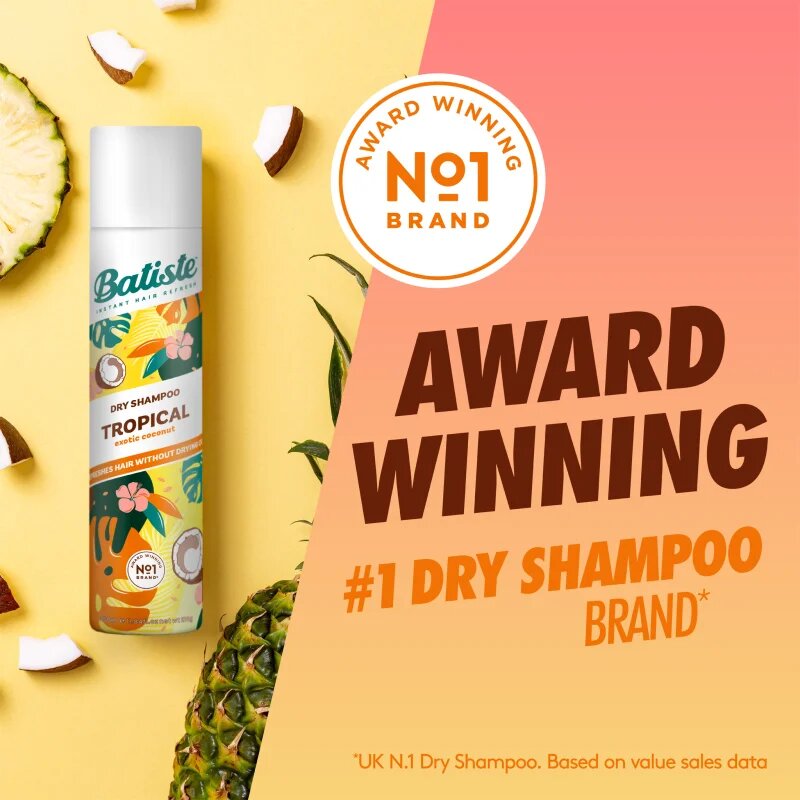 Batiste Tropical șampon uscat înviorător 350 ml