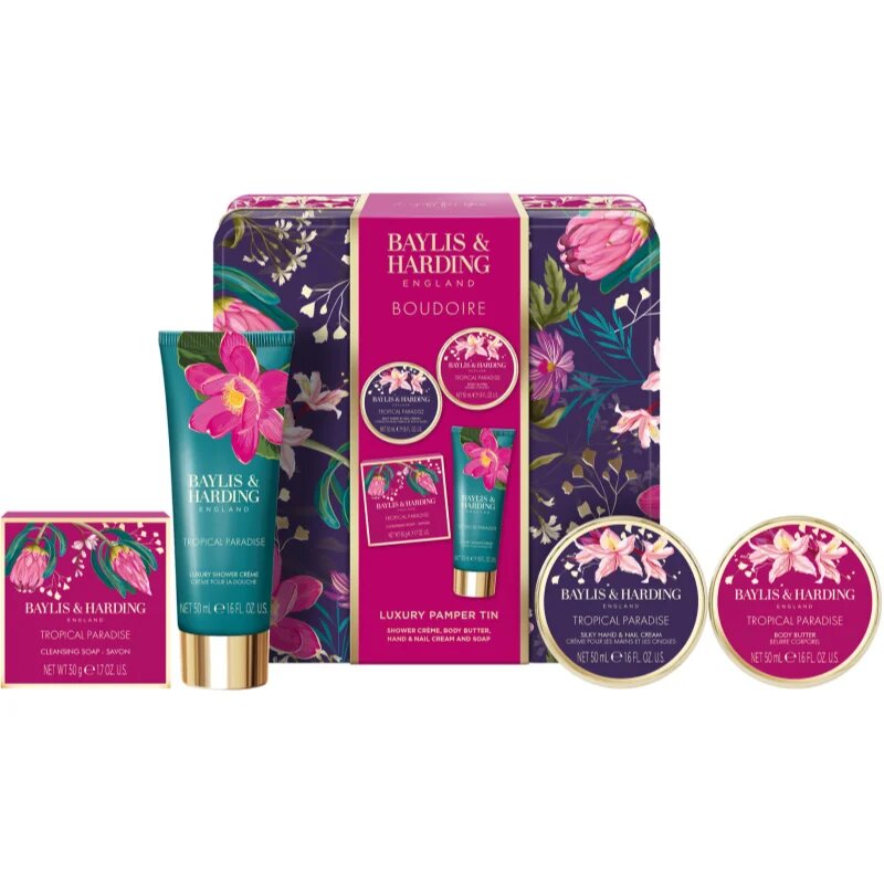 Baylis & Harding Boudoire Tropical Paradise set cadou cutie de metal