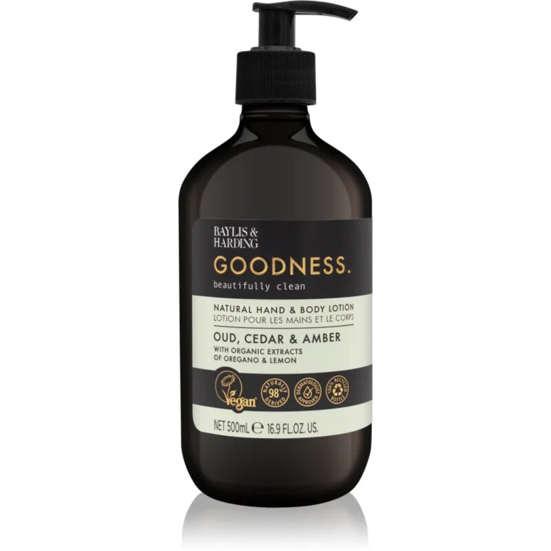 Baylis & Harding Goodness Oud Cedar & Amber Lotiune de corp delicata 500 ml