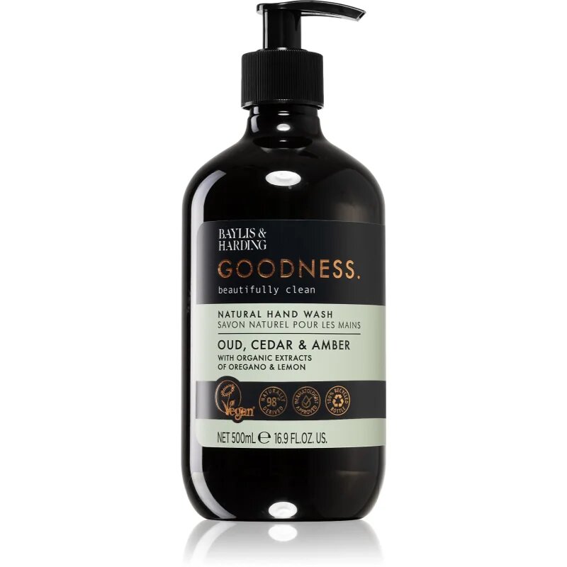 Baylis & Harding Goodness Oud Cedar & Amber Săpun natural pentru mâini 500 ml