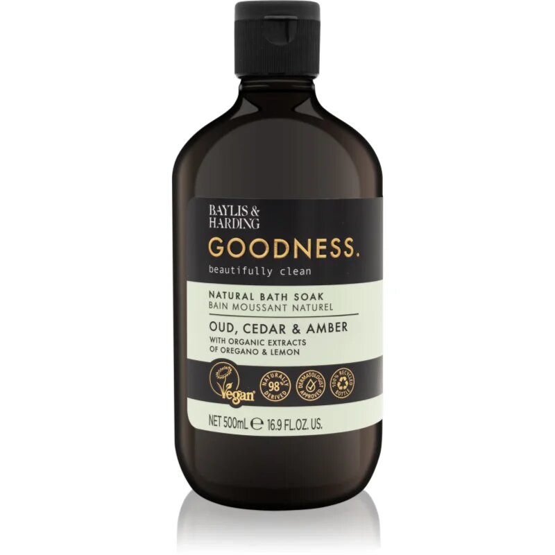 Baylis & Harding Goodness Oud Cedar & Amber spuma de baie 500 ml