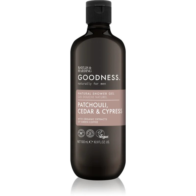 Baylis & Harding Goodness Patchouli Cedar & Cypress Gel de duș pentru bărbați 500 ml