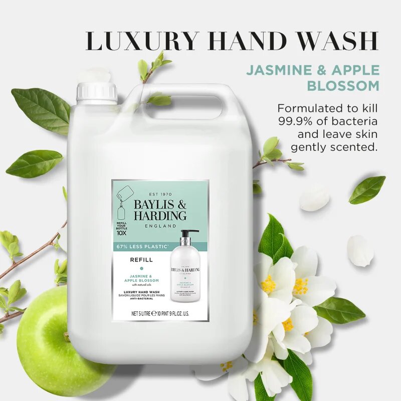 Baylis & Harding Jasmine & Apple Blossom Săpun lichid pentru mâini rezervă 5000 ml
