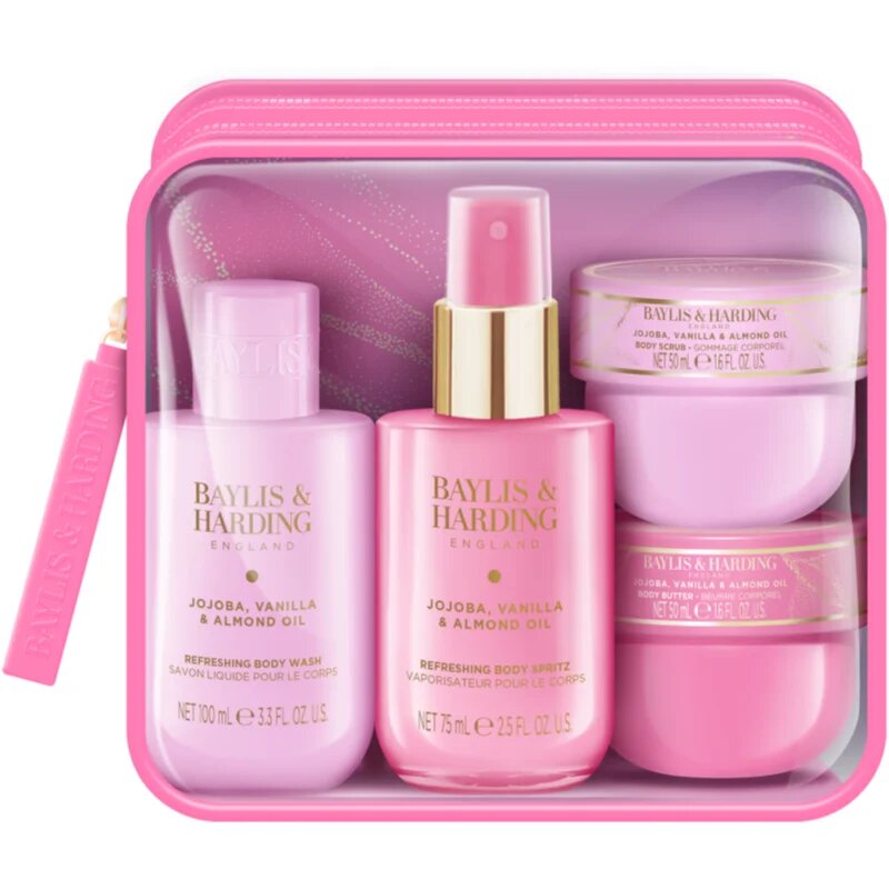 Baylis & Harding Jojoba Vanilla & Almond Oil set cadou pentru călătorii