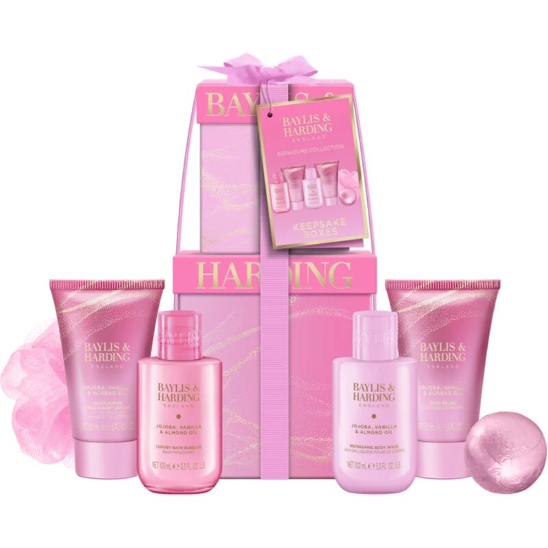 Baylis & Harding Jojoba Vanilla & Almond Oil set cadou pentru corp cu ulei de migdale
