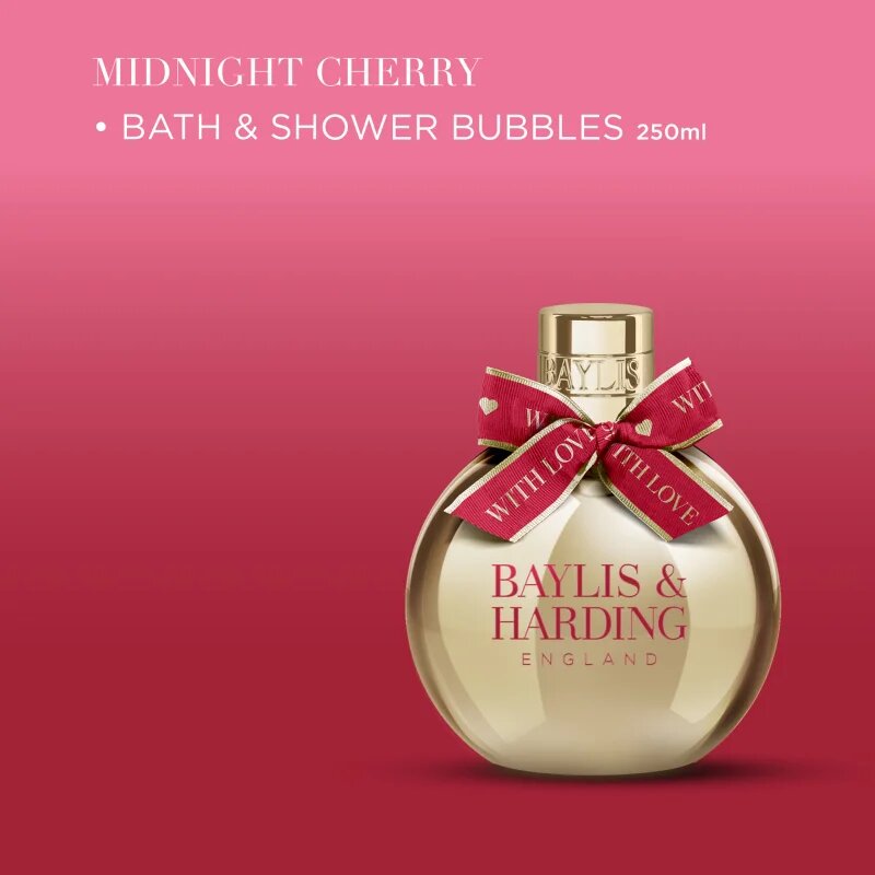 Baylis & Harding Midnight Cherry spuma de baie în ambalaj cadou