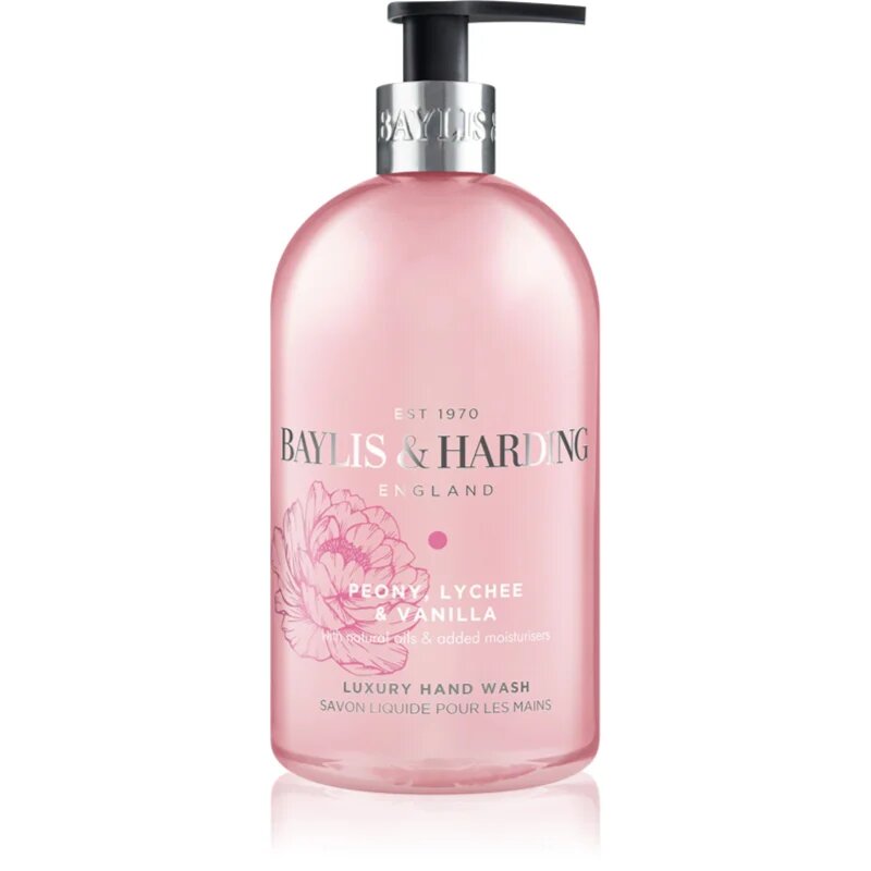Baylis & Harding Peony Lychee & Vanilla Săpun lichid pentru mâini cu efect de hidratare 500 ml