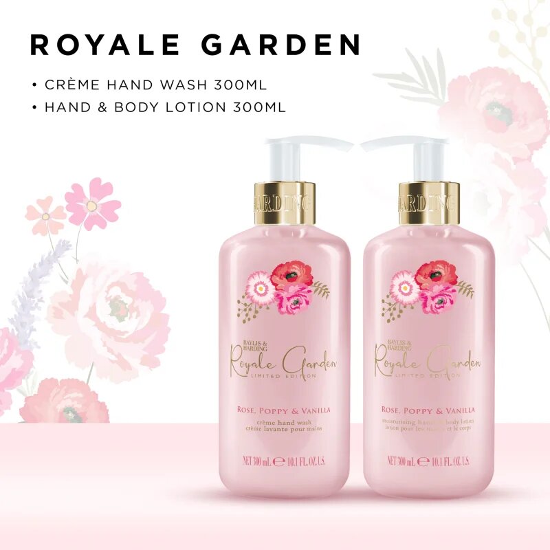 Baylis & Harding Royale Garden Rose Poppy & Vanilla set cadou de maini