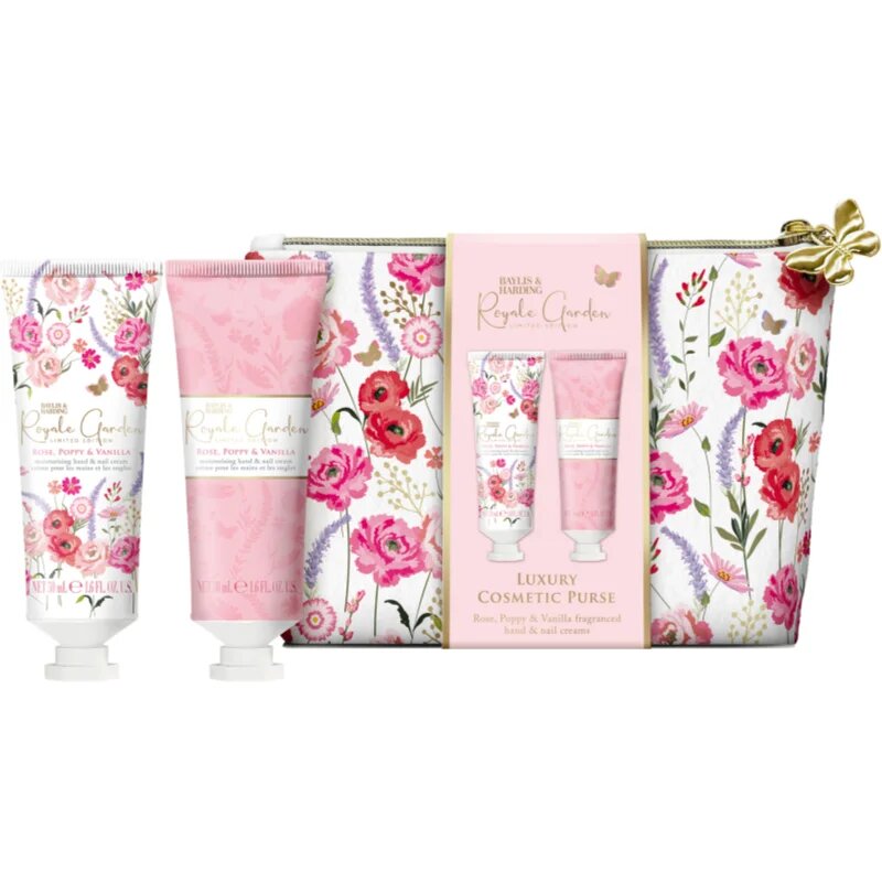 Baylis & Harding Royale Garden Rose Poppy & Vanilla set cadou geanta de cosmetice