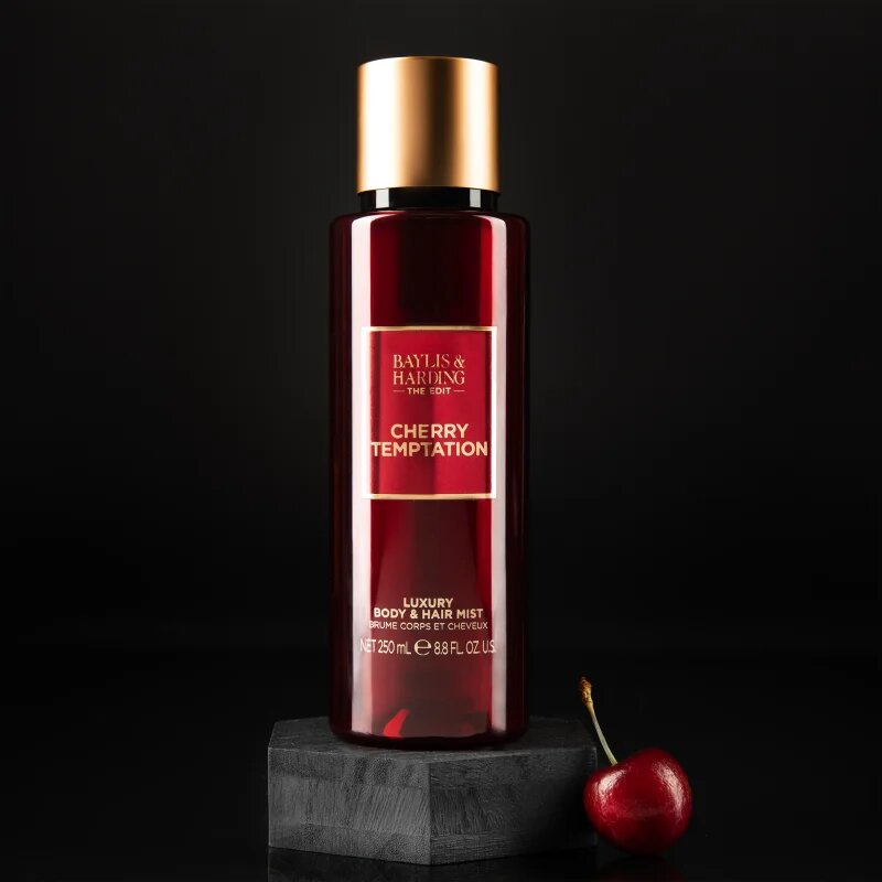 Baylis & Harding The Edit Cherry Temptation spray de corp parfumat pentru femei Cherry Jasmin & Sandalwood 250 ml