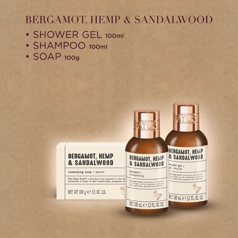 Baylis & Harding The Fuzzy Duck Bergamot Hemp & Sandalwood set cadou pentru barbati