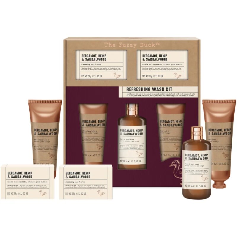 Baylis & Harding The Fuzzy Duck Bergamot Hemp & Sandalwood set cadou pentru barbati