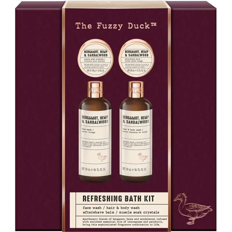 Baylis & Harding The Fuzzy Duck Bergamot Hemp & Sandalwood set cadou pentru barbati