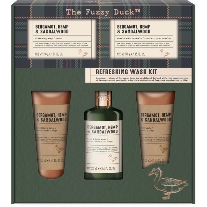 Baylis & Harding The Fuzzy Duck Bergamot Hemp & Sandalwood set cadou pentru barbati