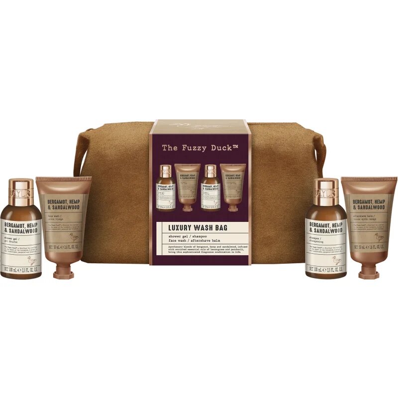 Baylis & Harding The Fuzzy Duck Bergamot Hemp & Sandalwood set cadou pentru călătorii