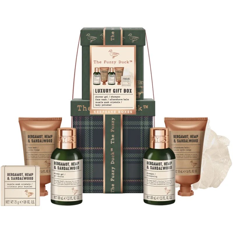 Baylis & Harding The Fuzzy Duck Bergamot Hemp & Sandalwood set cadou pentru corp pentru bărbați