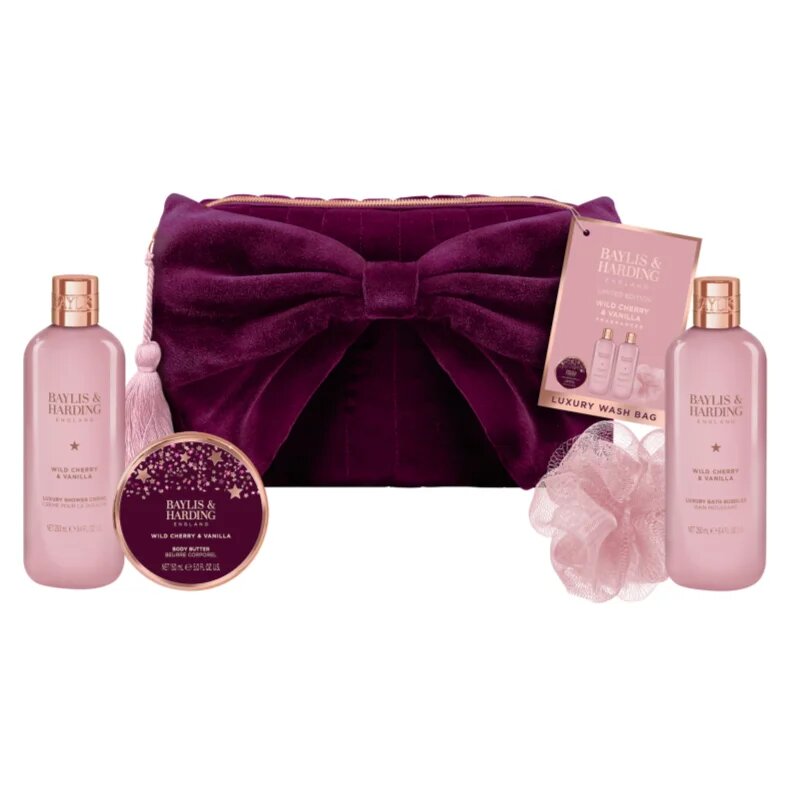 Baylis & Harding Wild Cherry & Vanilla set cadou geanta de cosmetice
