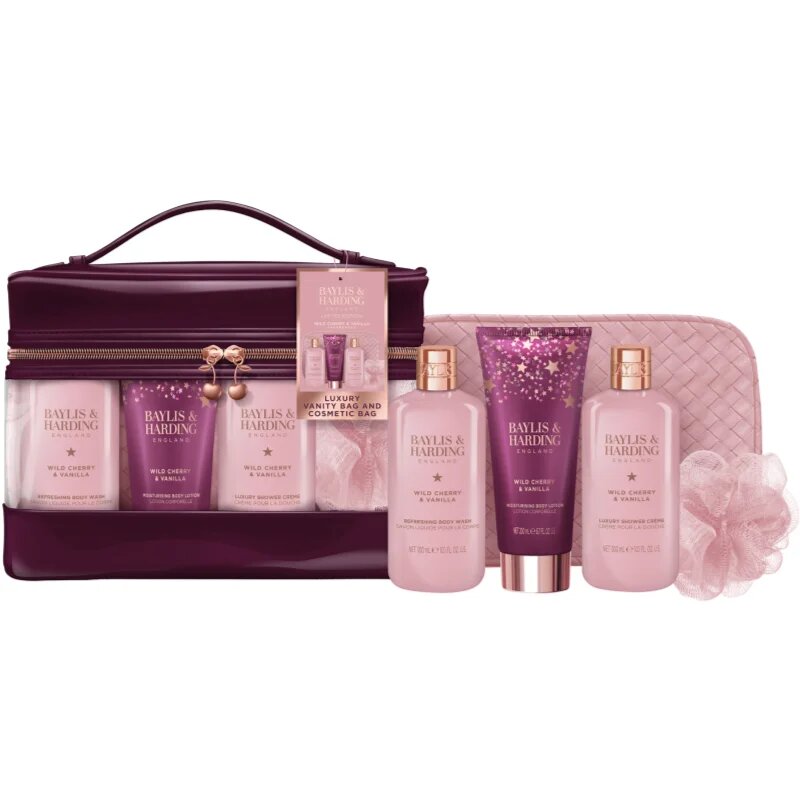 Baylis & Harding Wild Cherry & Vanilla set cadou geanta de cosmetice