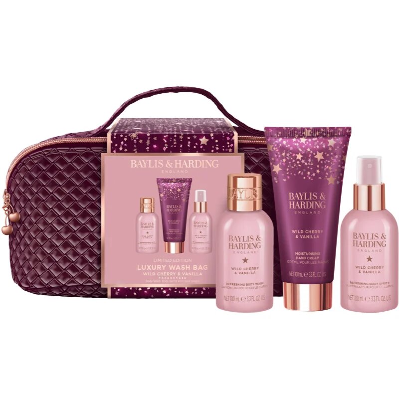 Baylis & Harding Wild Cherry & Vanilla set cadou geanta de cosmetice