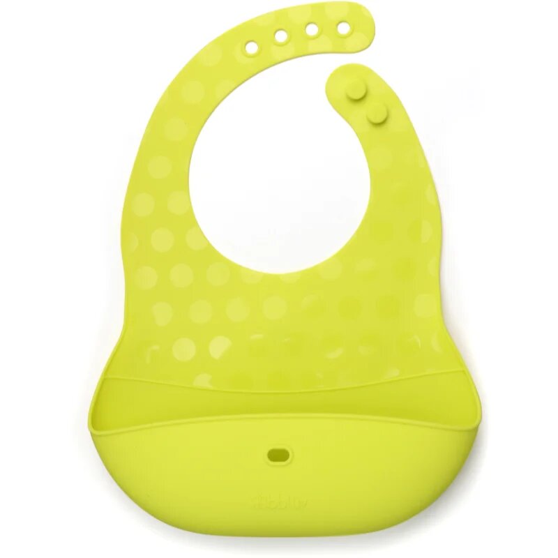 BBLÜV Pöket bavețică cu linguriță Grey/Lime 2 buc
