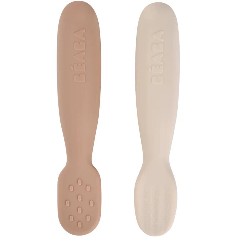 Beaba Silicone Pre-Spoons 2 Pack linguriță Praline / Clay 4m+ 2 buc