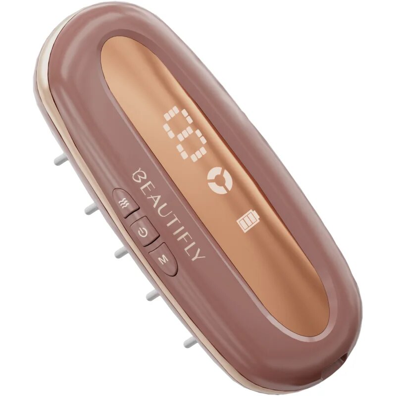 Beautifly LaserBoost Pro dispozitiv de masaj pentru stimularea creșterii părului cu iluminare LED de fundal Rose Gold 1 buc