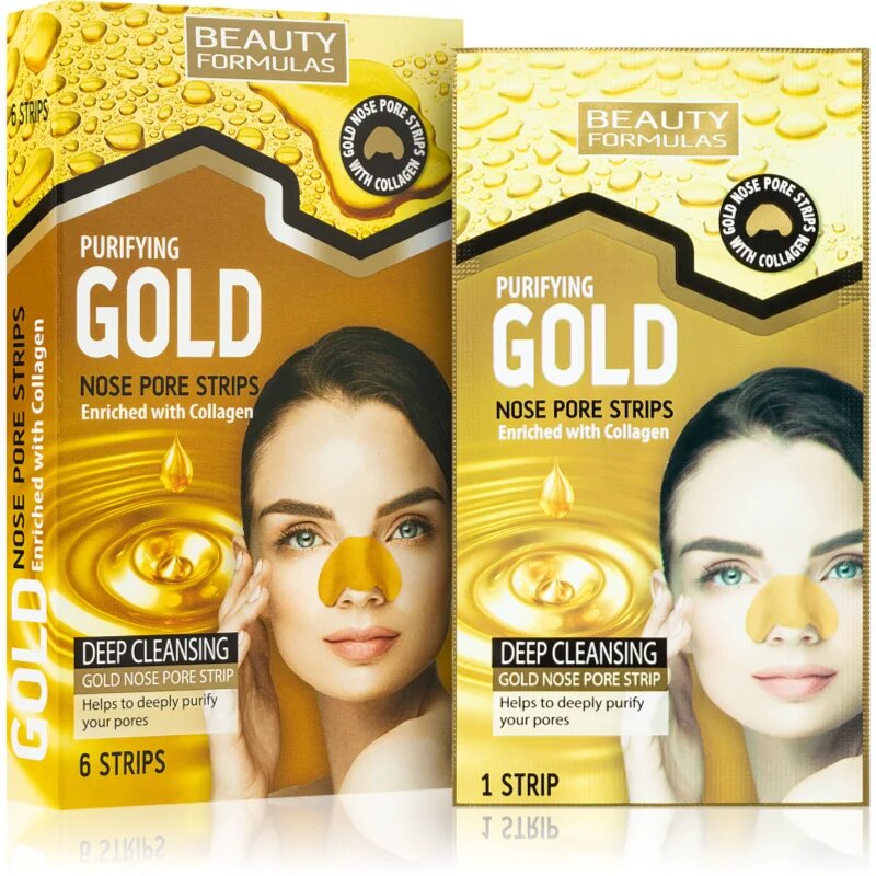 Gold patch-uri de curatare a prilor de pe nas cu colagen 6 buc