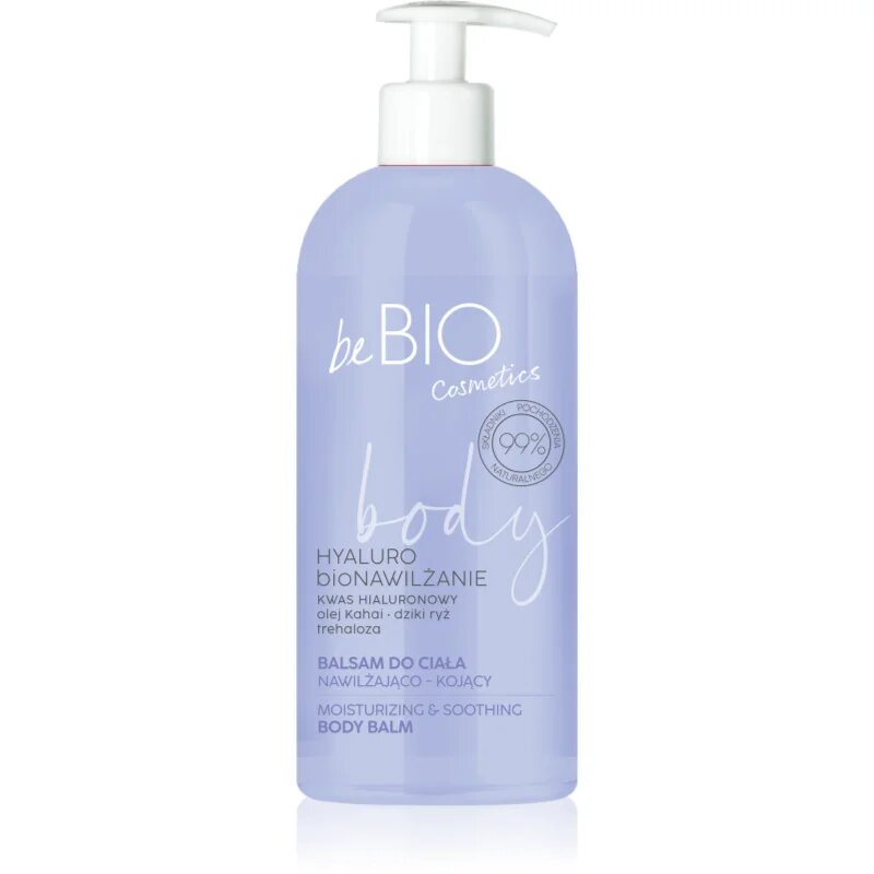 beBIO Hyaluro bioMoisture balsam de corp intens hidratant pentru piele foarte uscata 350 ml