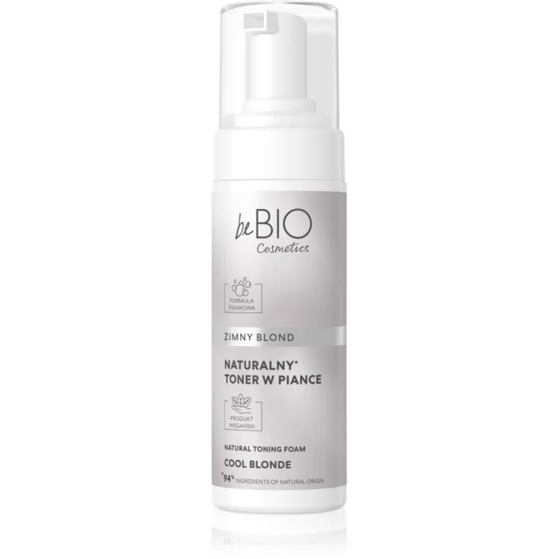 beBIO Natural Foam Toner Cool Blonde spuma tonica pentru păr 120 ml