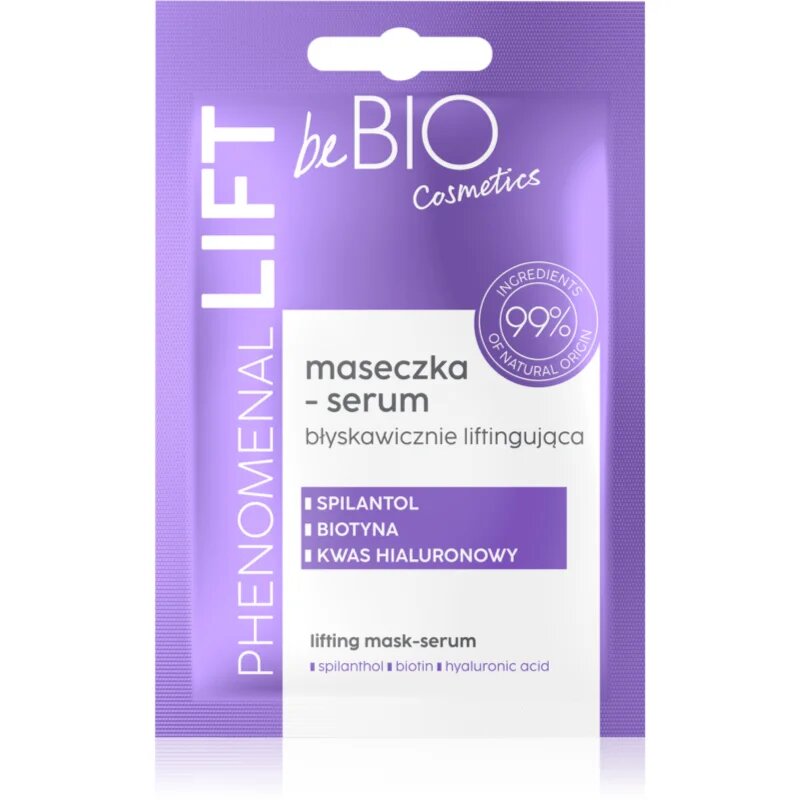beBIO Phenomenal Lift ser și mască cu efect de lifting și de netezire intr-unul singur 10 ml