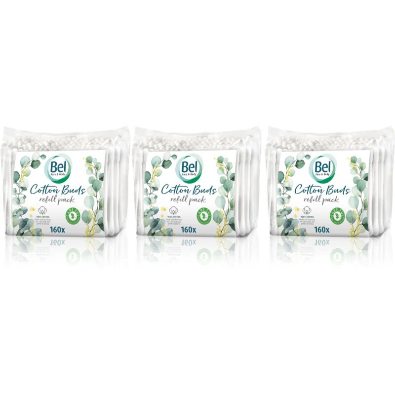 Face & Body Cotton Buds bețișoare din bumbac ambalaj economic 3x160 buc