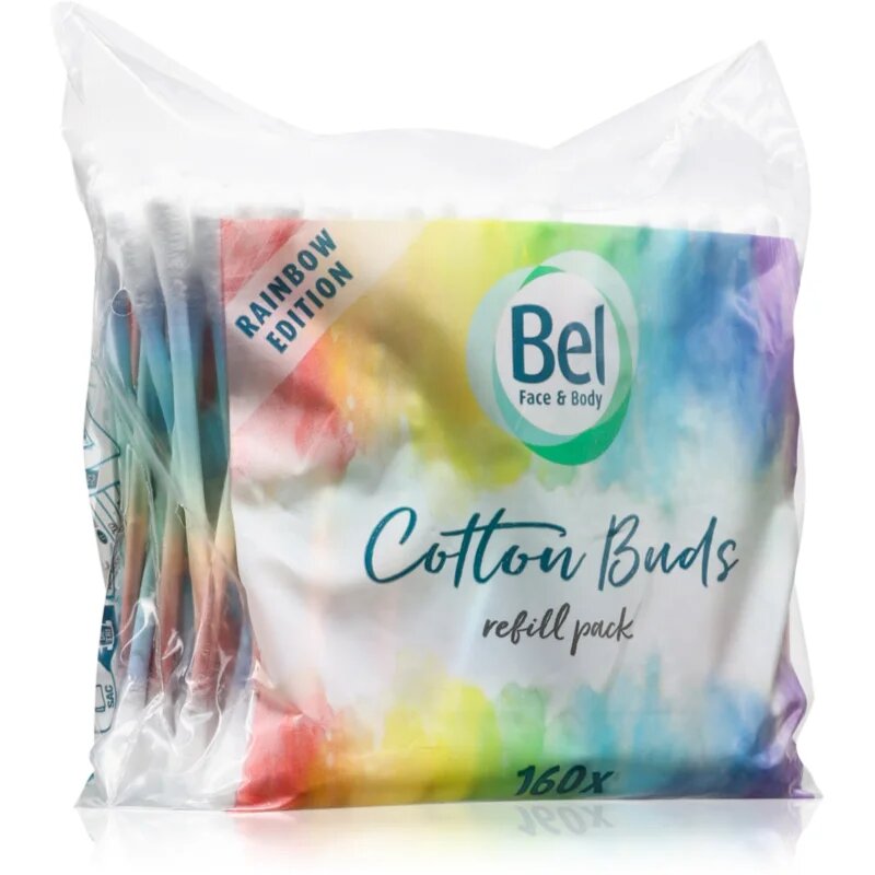 Face & Body Rainbow bețișoare din bumbac 160 buc
