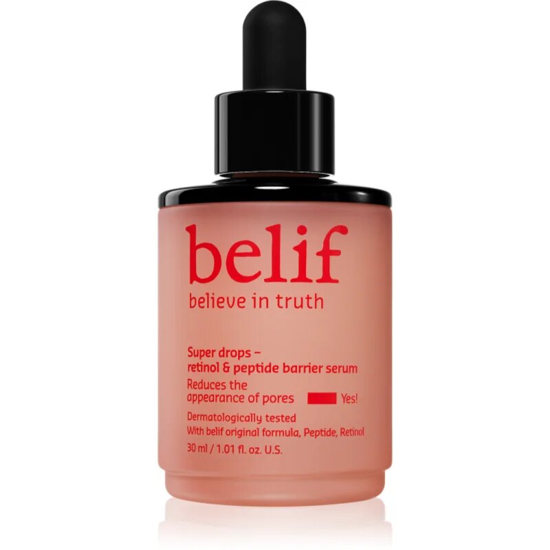 belif Super Drops Retinol & Peptide Barrier Serum tonifiere intensiv ser cu peptide 30 ml