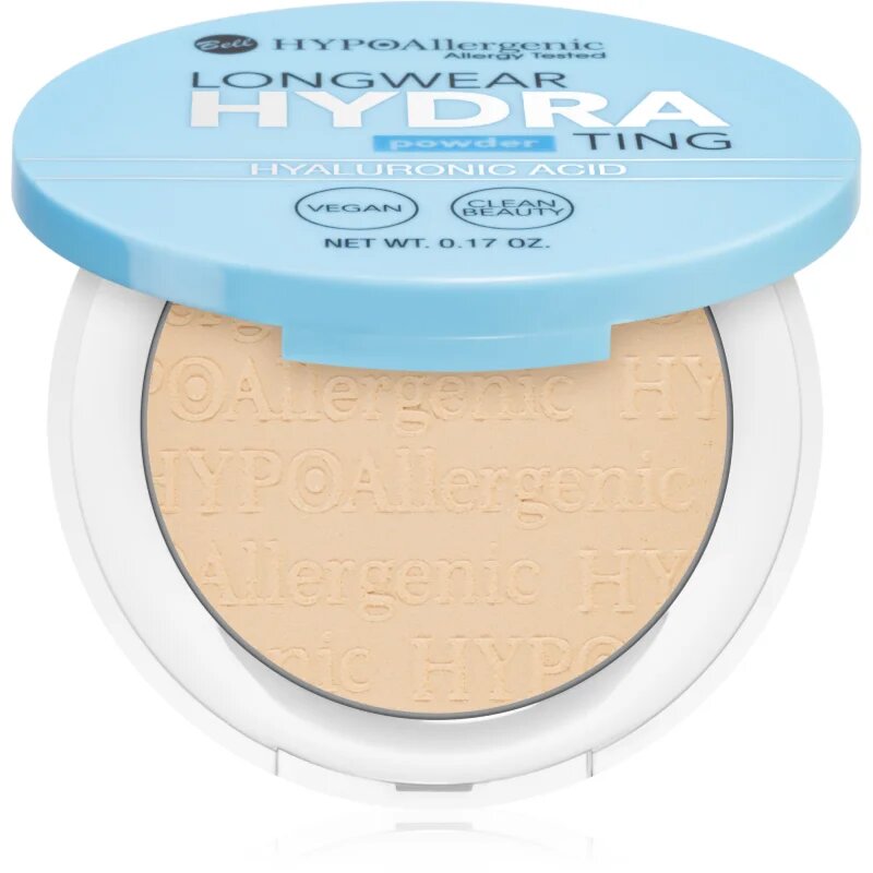 Bell Hypoallergenic Hydrating pudra compacta cu acid hialuronic culoare 01 Nude 5 g