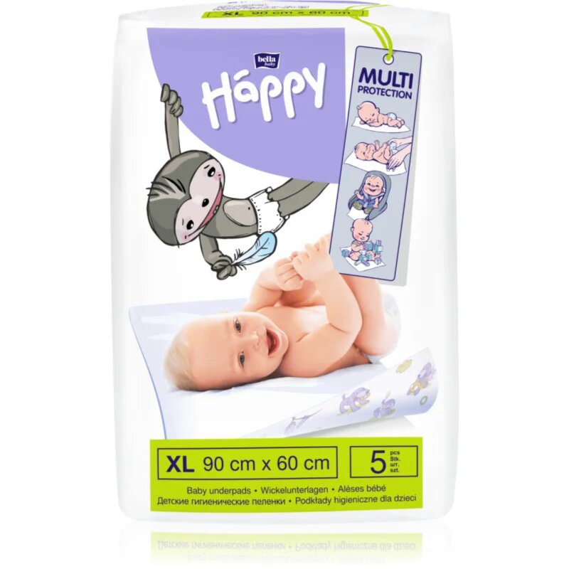 BELLA Baby Happy Baby Underpads suport pentru schimbat scutecele de unică folosință 90x60 cm 5 buc