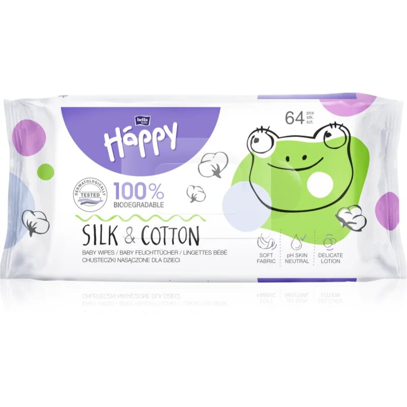 BELLA Baby Happy Silk & Cotton Șervețele umede 64 buc