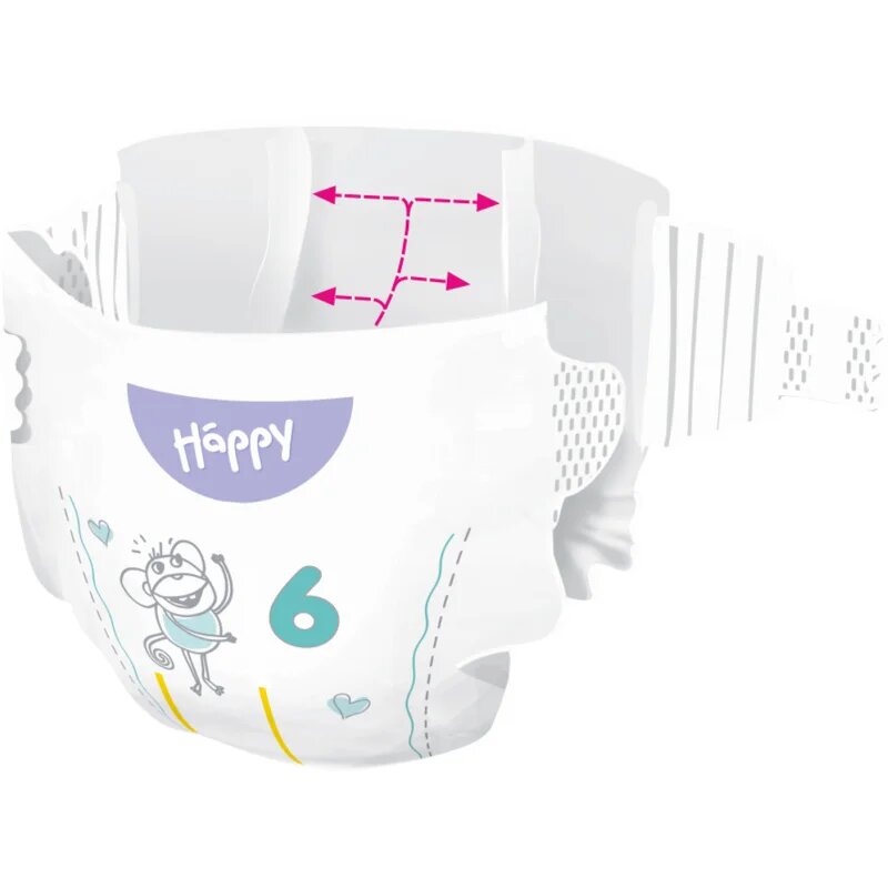 BELLA Baby Happy Soft&Delicate scutece de unică folosință cu canale Junior Extra 15+ kg 48 buc