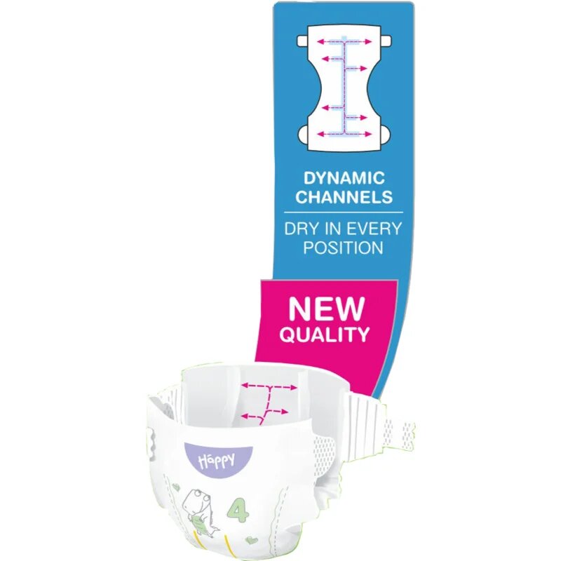 BELLA Baby Happy Soft&Delicate scutece de unică folosință cu canale Maxi Plus 9-15 kg 56 buc