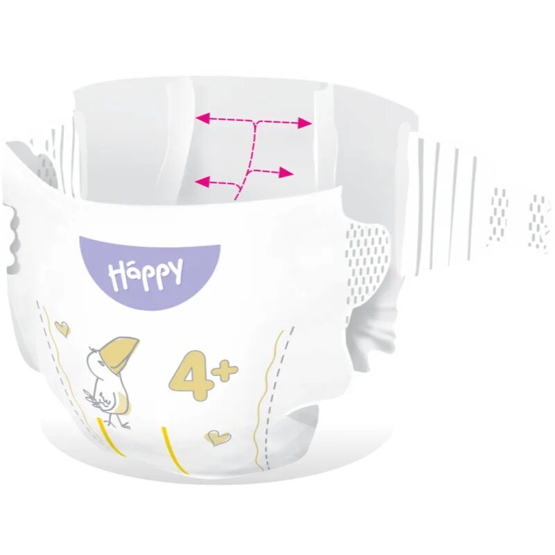 BELLA Baby Happy Soft&Delicate scutece de unică folosință cu canale Maxi Plus 9-15 kg 56 buc