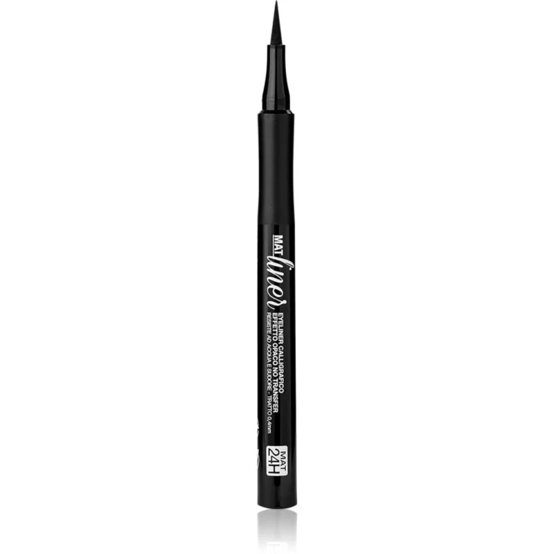 bellaoggi Mat Liner eyeliner în fix cu efect matifiant culoare Velvety Black 1.2 ml