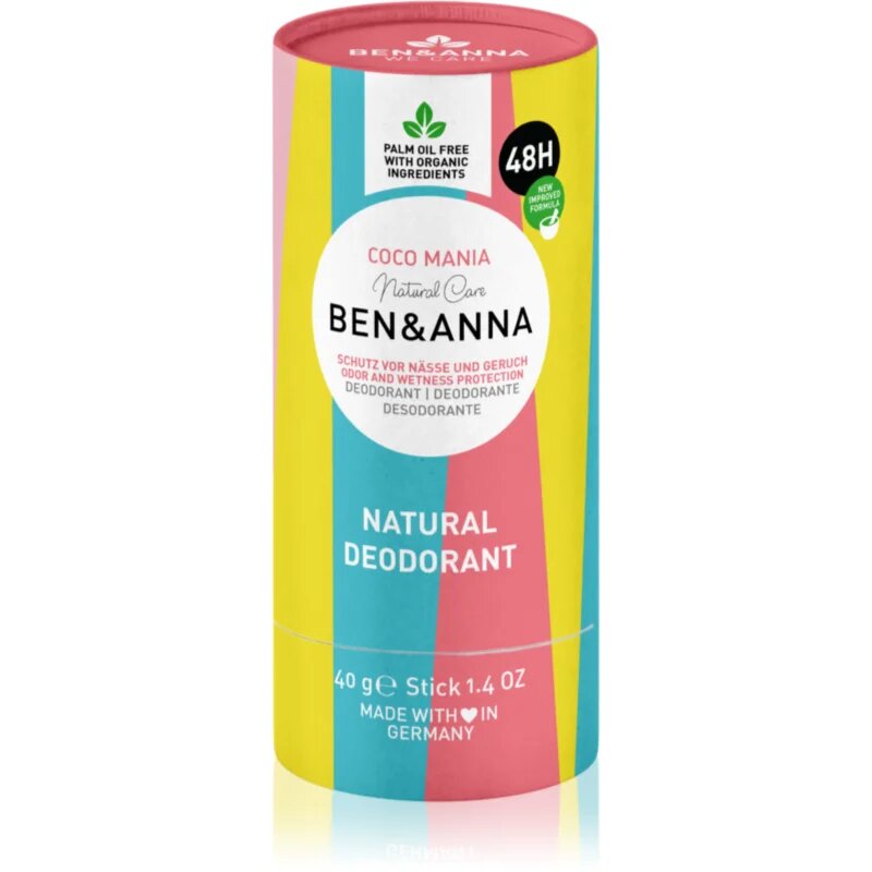 BEN&ANNA Natural Deodorant Coco Mania deodorant stick 40 g