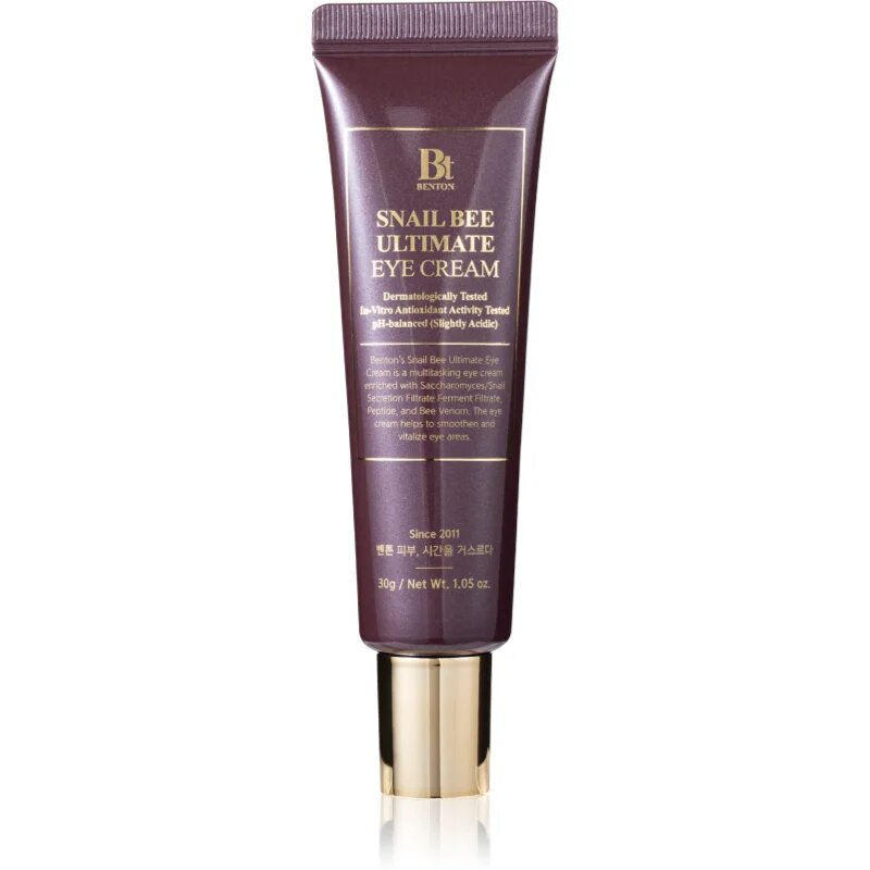Benton Snail Bee crema de ochi pentru hidratare si matifiere pentru piele sensibila si intoleranta 30 g